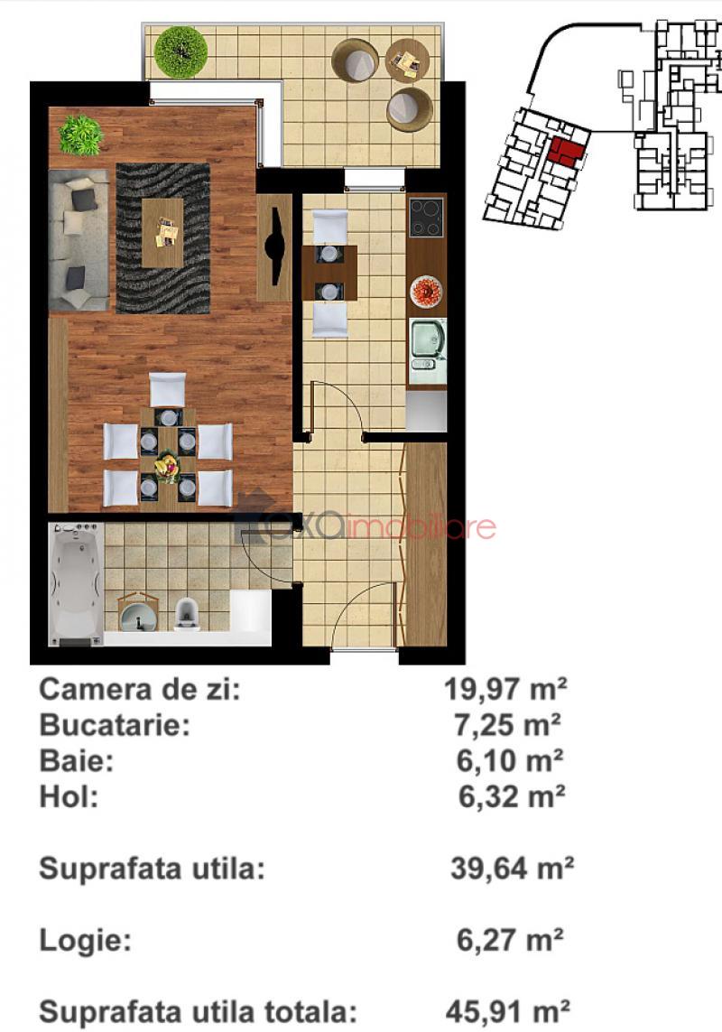 Apartament 1 camere de vanzare in Cluj-Napoca, cartier Centru